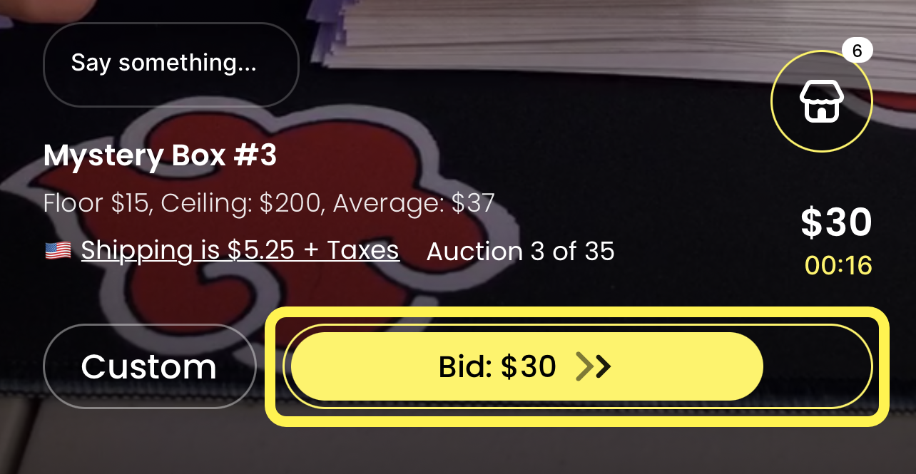 Bidding Overview – Whatnot