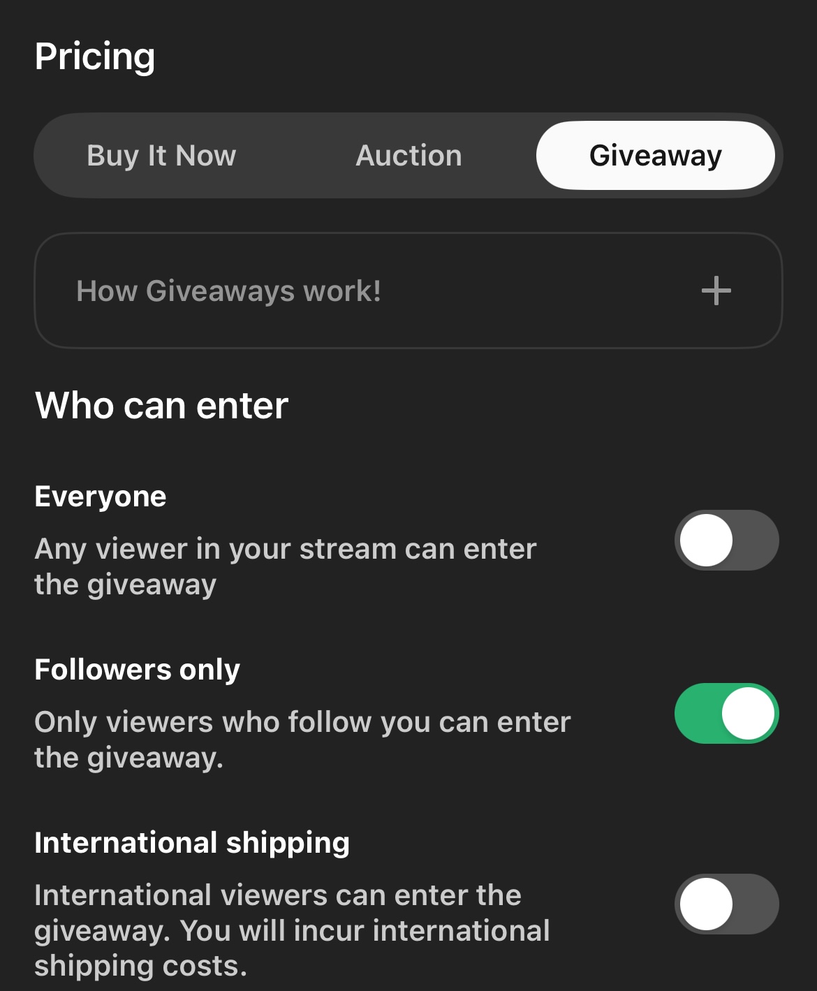 Giveaway creation flow .jpeg